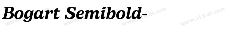 Bogart Semibold字体转换